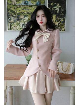 Warm Winter Pink Sweet Elegant Dress ALODIA STORE