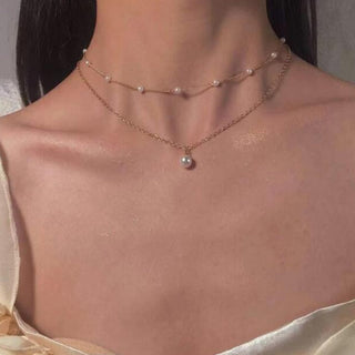 Crystal Zircon Heart Star Charm Layered Pendant Necklace Set for Women Charms Fashion Square Rhinestone Female Vintage Jewelry ALODIA STORE