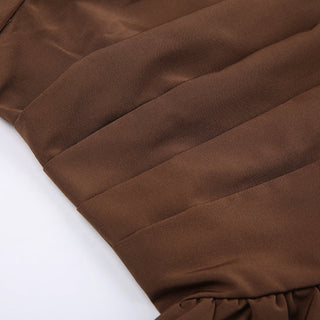 IAMSURE Korean Style Slim Solid Square Collar Puff Sleeve ALODIA STORE