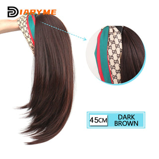 DM Headband Wig Synthetic Long Wavy Hair Wigs With Headband Cosplay Wig Female Natural Heat Resistant Half Hair Wig For Women ALODIA STORE