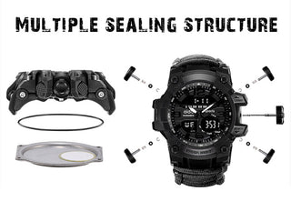 ADDIES Men Military Outdoor Watch Compass Multifunctional Waterproof Quartz Watch LED Digital Watch relogio masculino ALODIA STORE