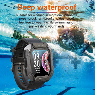 SKMEI 1.71 inch Smart Watch Men Pedometer Swimming Sports Fitness Tracker IP68 Waterproof Bluetooth SmartWatch for Android ios ALODIA STORE