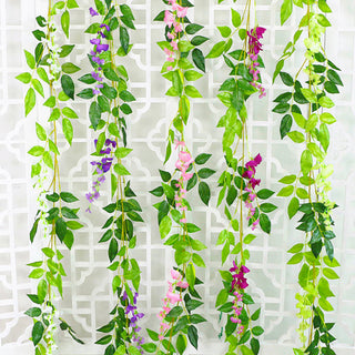 76cm Artificial Green Plants Hanging Ivy Leaves Radish Seaweed Grape Fake Flowers Vine Home Garden Wall Party Decoration ALODIA STORE