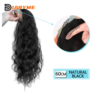 DM Headband Wig Synthetic Long Wavy Hair Wigs With Headband Cosplay Wig Female Natural Heat Resistant Half Hair Wig For Women ALODIA STORE