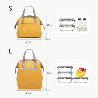 Portable Lunch Bag New Thermal Insulated Lunch Box Tote Cooler Bag Bento Pouch Lunch Container School Food Storage Bags ALODIA STORE