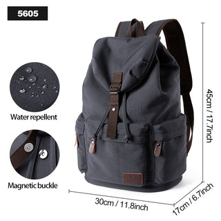 Backpack Unisex Vintage Casual Rucksack 17inch Laptop Backpack W/ USB Charging Port Schoolbag Student Mochia ALODIA STORE