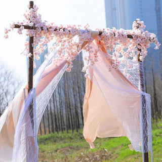 180CM Artificial Sakura Flowers Vine Wedding Garden Rose Arch Home Party Decoration Christmas Bridal Fake Silk Scrapbook Plants ALODIA STORE