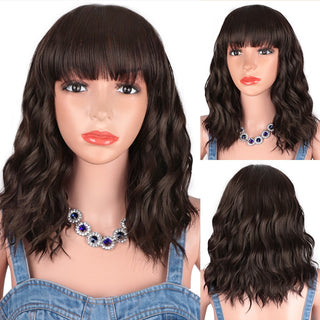 AISI HAIR Synthetic Ombre Orange Wig Short Straight Middle Part Bob Wig for Women Natural Yellow/Red Wigs Heat Resistant Fiber ALODIA STORE