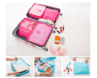 6Pcs/Set Travel Bag Men And women Packing Cubes Unisex Travel Storage Bags Kit ALODIA STORE