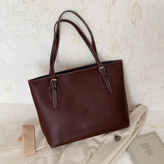 Women's Vintage PU Leather Tote Hobo Shoulder Bag Handbag High Capacity Travel Commute School Work Business Bags for Female E298 ALODIA STORE