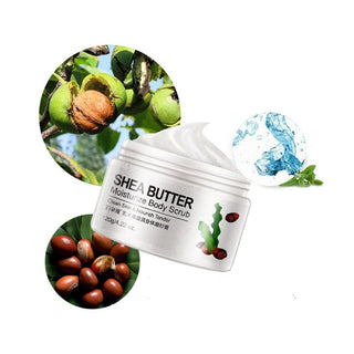 BIOAQUA Body Scrub Shea Butter Exfoliating Body Lotion Deep Cleansing Moisturizing Exfoliator Gel Moisturizer Dead Skin Remover ALODIA STORE