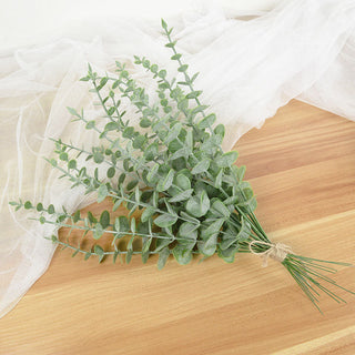 6/12/18pcs Artificial Eucalyptus Leaves Fake Plant Green Branch For Christmas Wedding Party Home Garden Decoration Wreath Flower ALODIA STORE