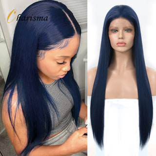 Charisma Blonde Wig Synthetic Lace Front Wig for Women Long Silky Straight Hair Natural Hairline Side Part Cosplay Wigs ALODIA STORE