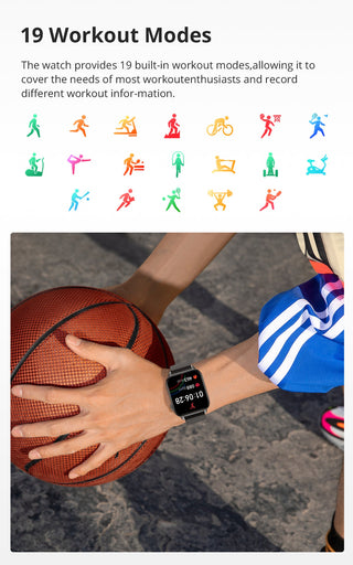 COLMI C60 Smartwatch 1.9 inch Full Screen Bluetooth Calling Heart Rate Sleep Monitor 19 Sport Models Smart Watch For Men Women ALODIA STORE