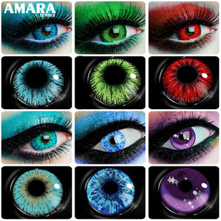 AMARA 2pcsCosplay Anime Eyes Lenses for Eyes AYY Series Makeup Sharingan Beauty Contact Lenses Eye Cosmetic Color Lens Eyes Alodia Store