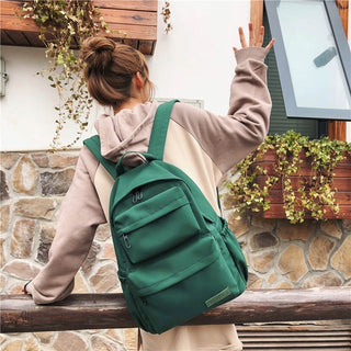 Students Waterproof Nylon Backpack for Women Multi Pocket Travel Backpacks Female School Bag for Teenage Girls Back To School ALODIA STORE