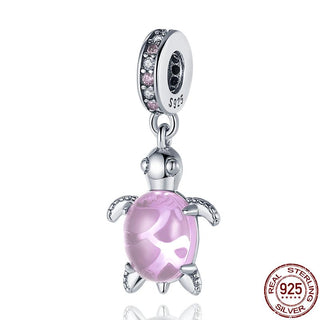 925 Sterling Silver Heart Shaped Charm Bead Fits Original Pandora Bracelet Necklace Women Chameleon Pendant DIY Fine Jewelry Hot ALODIA STORE