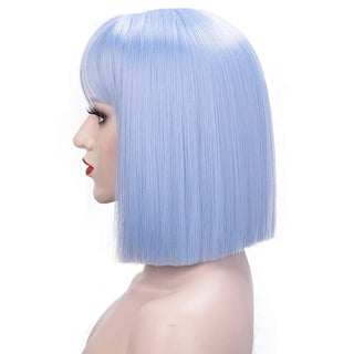 AISI HAIR Synthetic Ombre Orange Wig Short Straight Middle Part Bob Wig for Women Natural Yellow/Red Wigs Heat Resistant Fiber ALODIA STORE