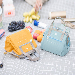 Portable Lunch Bag New Thermal Insulated Lunch Box Tote Cooler Bag Bento Pouch Lunch Container School Food Storage Bags ALODIA STORE