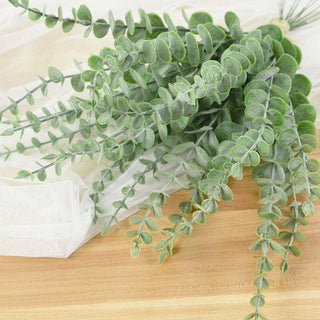 6/12/18pcs Artificial Eucalyptus Leaves Fake Plant Green Branch For Christmas Wedding Party Home Garden Decoration Wreath Flower ALODIA STORE