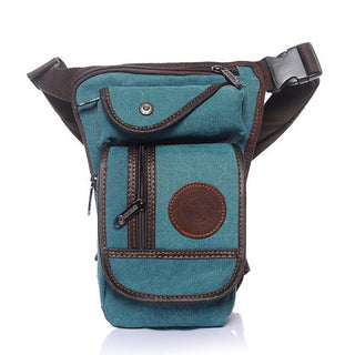 High Quality Men's Canvas Drop Leg Bag Military Motorcycle Multi-purpose Messenger Shoulder Bags Belt Hip Bum Waist Fanny Pack ALODIA STORE