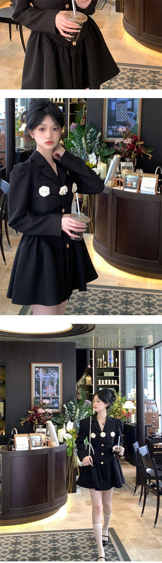 Elegant Women Dress Long Sleeve Office Ladies Polo Collar ALODIA STORE
