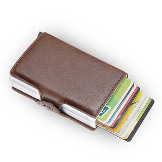 Credit Card Holder Wallet Leather Metal Aluminum ALODIA STORE