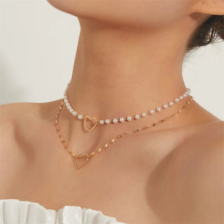 Kpop Vintage Harajuku Goth Metal Heart Neck Chains Choker Grunge Necklaces For Women Egirl Cosplay Aesthetic Accessories Jewelry ALODIA STORE