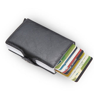 Credit Card Holder Wallet Leather Metal Aluminum ALODIA STORE