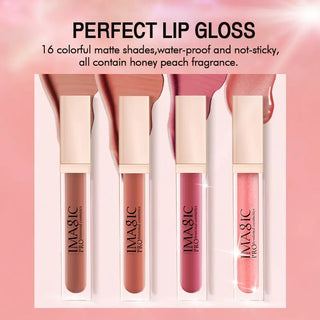 IMAGIC Lipgloss Matte 20 Colors Lip Gloss Velvety Lipstick Liquid Matte Waterproof Lip Tint Full &amp; rich Sexy Lip Makeup Cosmetic ALODIA STORE
