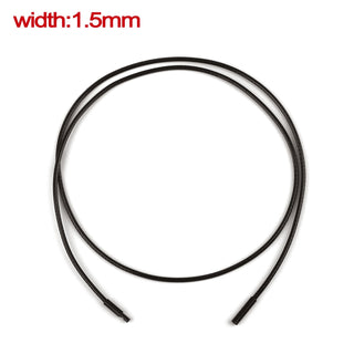 45/50/60cm Black Brown Braid Wax Cord DIY Pendant Necklace Jewelry Making Handmade Leather Rope Steel Clasp String Chain ALODIA STORE