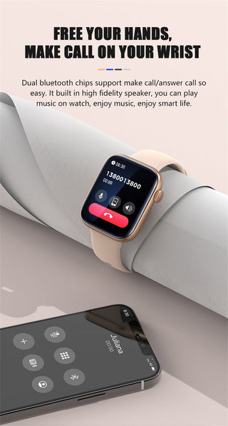 For Xiaomi Huawei Samsung 1.81 inch Bluetooth Call Smartwatch Men Support 120 Sport  2022 New Women Rotary keys Smart Watch +Box ALODIA STORE