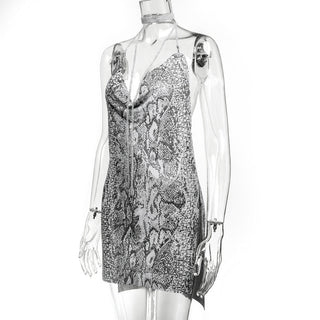 Sexy Backless y2k Metal Party Summer Dress Women Beach Night club Mini slip dress Glitter Sequin ladies Dresses Vestidos HL ALODIA STORE