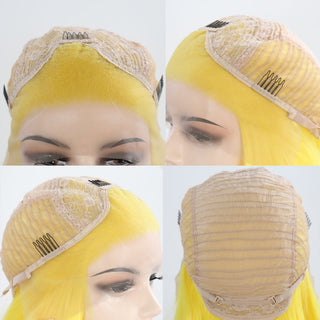 Charisma Blonde Wig Synthetic Lace Front Wig for Women Long Silky Straight Hair Natural Hairline Side Part Cosplay Wigs ALODIA STORE