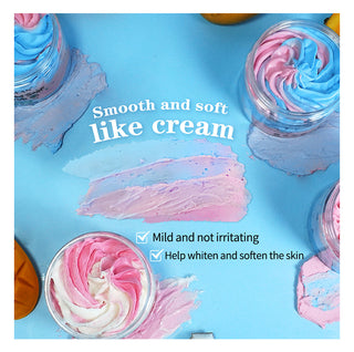 Handmade Whipped Bath Soap Clean Moisturizing Body Wash Soften Shave Cream Fruity Scent Foaming Shea Butter Rainbow Scrub 200g ALODIA STORE