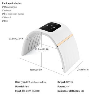 2 IN 1 Foldable 7 Color LED Photon 30-60℃ Heating Threapy Face&Body Mask ALODIA STORE