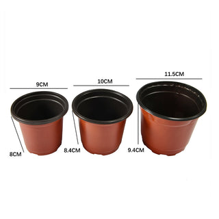 20pcs/50pcs Plastic Grow Box Fall Resistant Tray For Home Garden Plant Pot Nursery Transplant Flower Pots ALODIA STORE