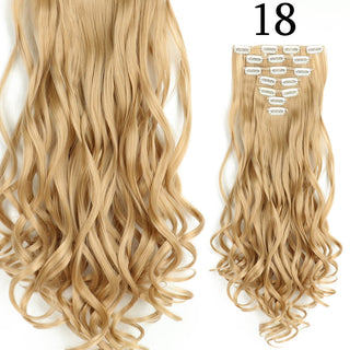 24Inchs 16 Clips in Hair Extensions Long Straight Hairstyle Synthetic Blonde Black Hairpieces Heat Resistant False Hair ALODIA STORE