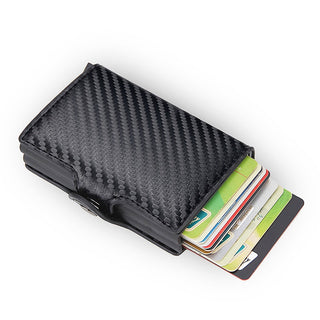 Credit Card Holder Wallet Leather Metal Aluminum ALODIA STORE