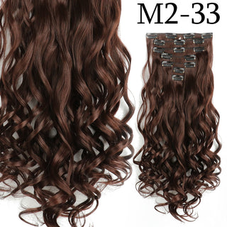 24Inchs 16 Clips in Hair Extensions Long Straight Hairstyle Synthetic Blonde Black Hairpieces Heat Resistant False Hair ALODIA STORE