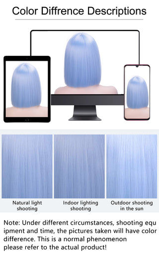 AISI HAIR Synthetic Ombre Orange Wig Short Straight Middle Part Bob Wig for Women Natural Yellow/Red Wigs Heat Resistant Fiber ALODIA STORE