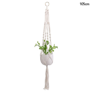 Macrame Handmade Plant Hanger Baskets Flower Pots Holder Balcony Hanging Decoration Knotted Lifting Rope Home Garden Supplies ALODIA STORE