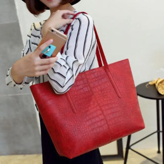 Women Pu Leather Women Handbags Female Shoulder bag designer Luxury Lady Tote Large Capacity Zipper Shoulder Bag ALODIA STORE