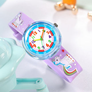 Cartoon bee flower watch children fashion casual unicorn pony kids quartz watches for student boys girls clock girl watch Alodia Store