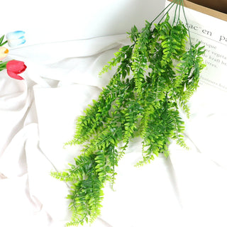 Artificial Plant Persian Fern Leaves Vines Room Home Garden Decoration Accessories Wedding Party Wall Hanging Balcony Decoration ALODIA STORE