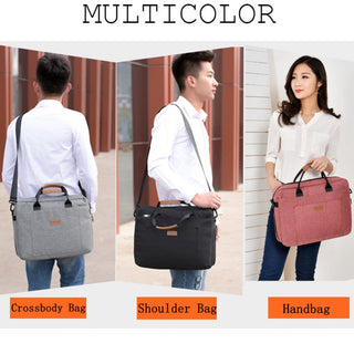 Men Canvas Business Briefcase Office Travel Messenger Large Tote Women's Computer Work Bag Business Trip File Package Laptop Bag ALODIA STORE