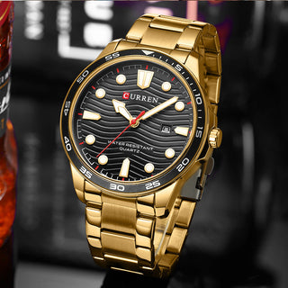 2022 New CURREN Luxury Brand Men Sport Watches Men Quartz Watch Stainless Steel Men Fashion Casual Wrist Watch Relogio Masculino ALODIA STORE