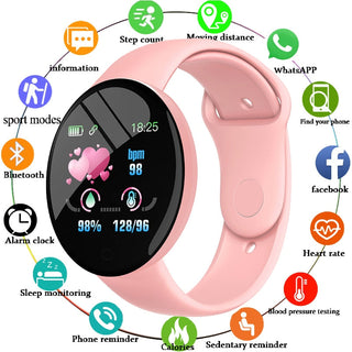 D18 Pro Smart Watch Men Women Bluetooth Fitness Tracker Bracelet Sport Heart Rate Blood Pressure Kids Smartwatch for IOS Android Alodia Store