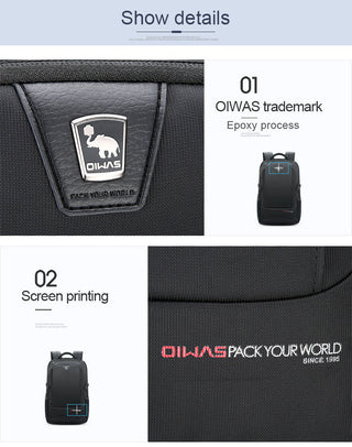 OIWAS Travel Multifunction Backpack Fashion Zipper Open Bag Men's Backpack Laptop High Quality Male Women Business Classic Bags ALODIA STORE