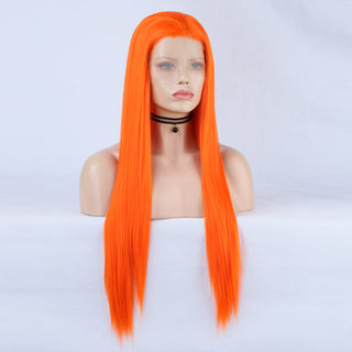 Charisma Blonde Wig Synthetic Lace Front Wig for Women Long Silky Straight Hair Natural Hairline Side Part Cosplay Wigs ALODIA STORE